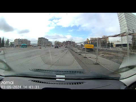 Видео: Архангельск на машине. Галушина, Ленинградский, Набережная