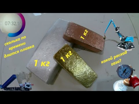 Видео: Плавим медь, латунь, алюминий. расход газа на КГ. Длительность плавки. Работает Fuchs.