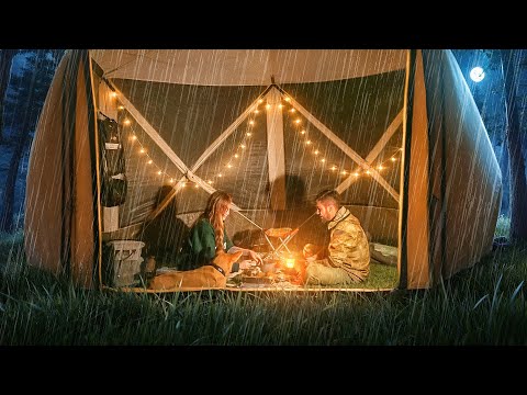 Видео: С ДЕВУШКОЙ И ТРЕМЯ СОБАКАМИ В ЛЕС. НОЧЁВКА В ПАЛАТКЕ. ТЕПЛО И УЮТНО!