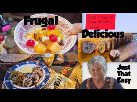 Видео: Фаршированная свиная вырезка / Фруктовый салат из кладовой / Вкусные гарниры