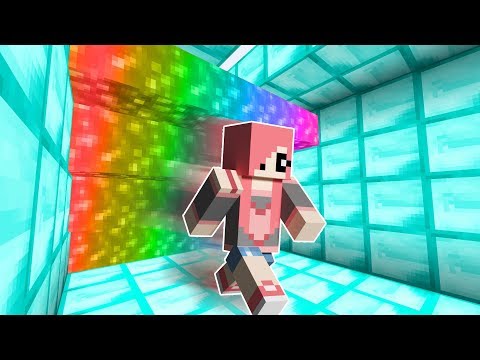 Видео: СПАСАЮСЬ ОТ РАДУЖНОЙ ЛАВЫ В МАЙНКРАФТ