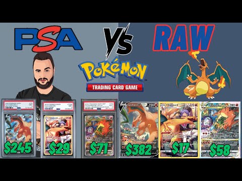 Видео: Карты покемонов Raw против PSA 9 – издание Чаризарда 🔥