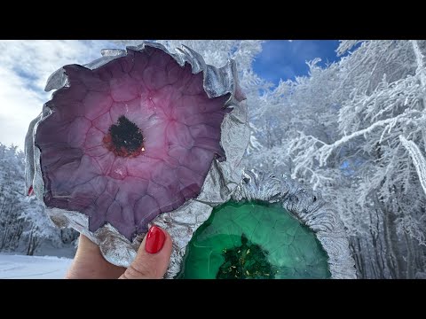 Видео: Сервировочный эффект заливки подстааанника на жидкой смоле