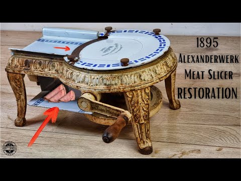 Видео: Масштабная реставрация антикварного слайсера 1895 года. Чугунное литьё. Alexanderwerk