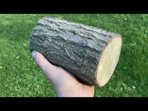 Видео: Дубовая кружка с латунной инкрустацией DIY. Woodturning an Oak Log Mug brass inlay DIY