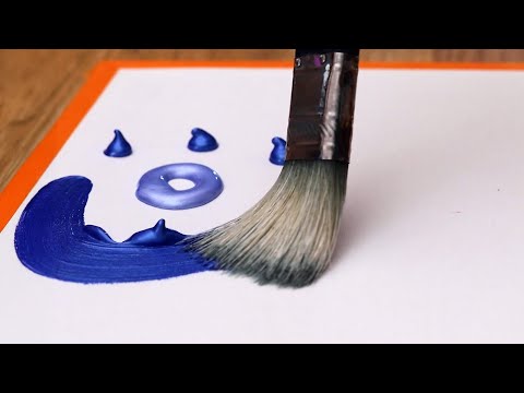 Видео: Рисуем красивый снежный пейзаж | Расслабляющая акриловая живопись #558