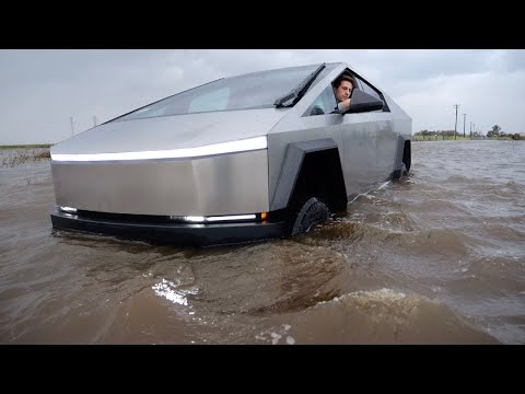 Видео: Насколько глубоко Tesla Cybertruck может заехать по воде? — Тест Wade Mode