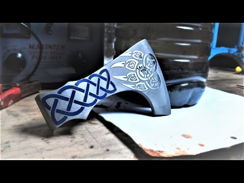 Видео: ТРАВЛЕНИЕ МЕТАЛЛА. РИСУНОК НА ТОПОРЕ. САМЫЙ ПРОСТОЙ СПОСОБ