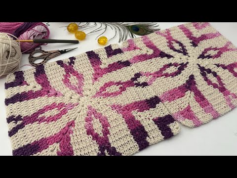 Видео: Легко, Красиво❤️‍🔥Вязание крючком, Изготовление мотива в технике Ваю #crochet #diy #vayu #motif
