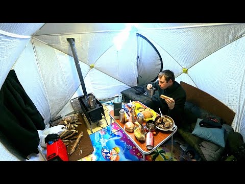 Видео: ПРИЕХАЛ НА МЕСТО ДЛЯ ЗИМНЕЙ РЫБАЛКИ!!! РАСПОЛОЖИЛСЯ, А САМУ РЫБАЛКУ ПРОСПАЛ!!! В ПАЛАТКЕ КАК ДОМА!