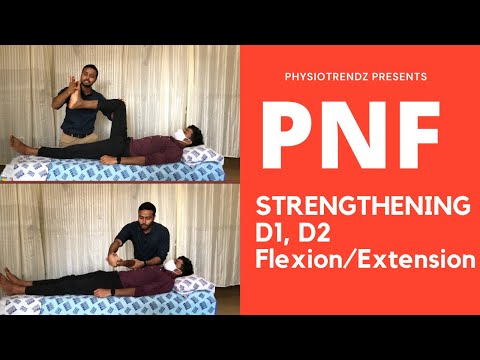Видео: Техника укрепления PNF D1 и D2 сгибание-разгибание для верхних и нижних конечностей | physiotrendz