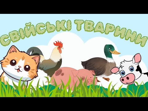 Видео: Свійські тварини для дітей | Веселе навчальне відео про тваринок на фермі @Світ_Аліси