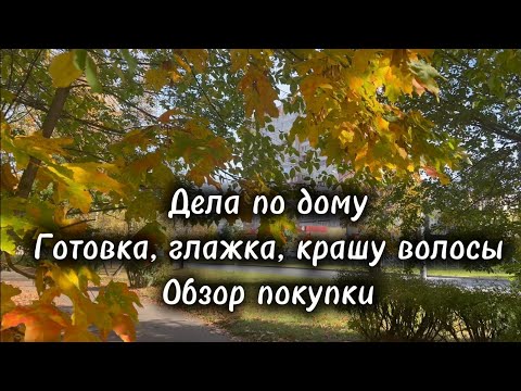 Видео: Осенний влог. Дела по дому. Готовка, глажка. Крашу волосы. Обзор покупок