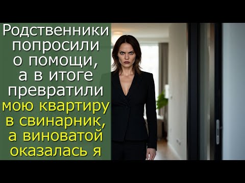 Видео: Родственники попросили о помощи, а  превратили мою квартиру в свинарник, а виноватой оказалась я
