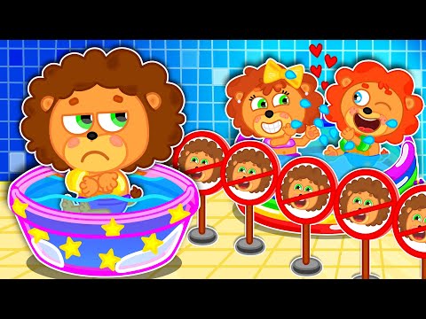 Видео: Маша и Леопольд. Малыш в надувном бассейне - Мультик для детей - Lion Family на русском