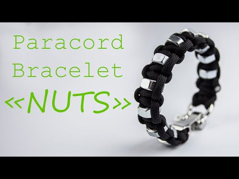 Видео: Paracord Bracelet "NUTS" DIY/Браслет из паракорда "Гайки"