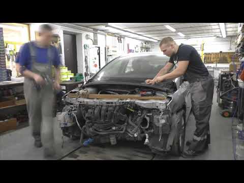 Видео: Форд Фокус, лобовой удар. Body repair after an accident.