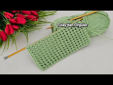 Видео: Простой и стильный узор для вязания, состоящий из двух рядов