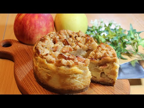 Видео: Как приготовить вкусный чизкейк с яблочной крошкой