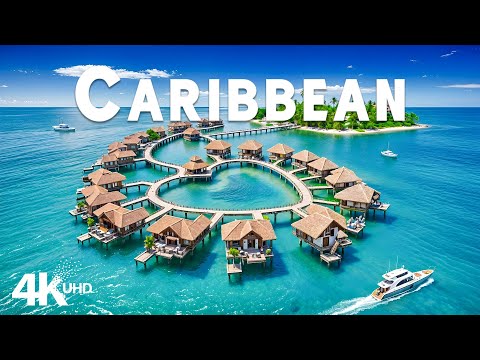 Видео: Карибские острова 4K — живописные острова и кристально чистые воды с дип-хаусом