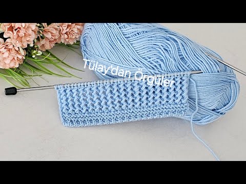 Видео: Простой узор для вязания в два ряда