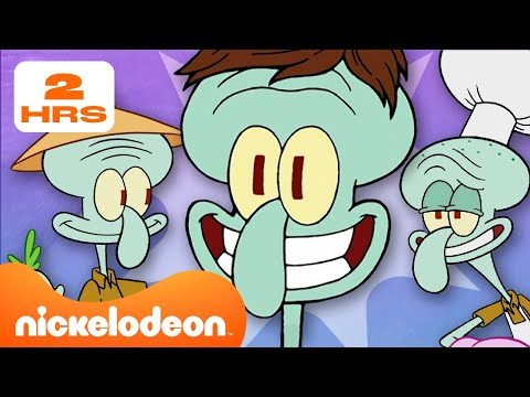 Видео: Губка Боб | 2 часа ЛУЧШИХ моментов Сквидварда!  | Nickelodeon Cyrillic