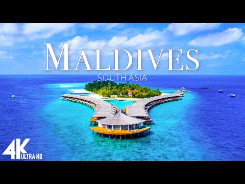 Видео: FLYING OVER MALDIVES 4K UHD — Расслабляющая музыка и красивые видеоролики о природе — 4K UHD TV