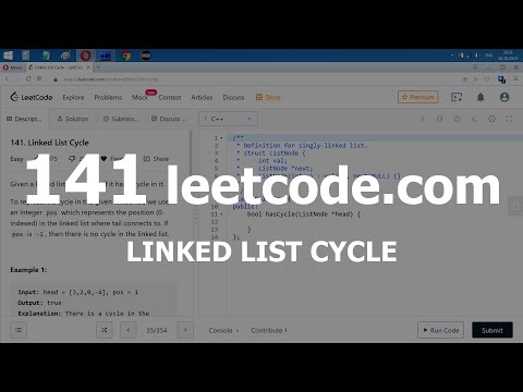 Видео: Разбор задачи 141 leetcode.com Linked List Cycle. Решение на C++