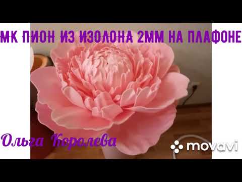 Видео: МК пион из изолона на плафоне