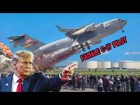 Видео: Женский экипаж C-17 ВВС США совершил аварийный взлёт на полной скорости в сторону Ближнего Востока