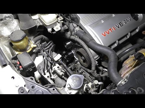 Видео: Загремела помпа двигателя замена помпы на Toyota Harrier MCU30 Тойота Харриер 2004  2часть