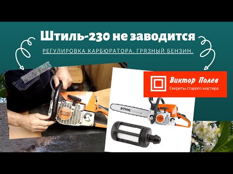 Видео: Штиль 230 не заводится. Регулировка карбюратора#ВикторПолев