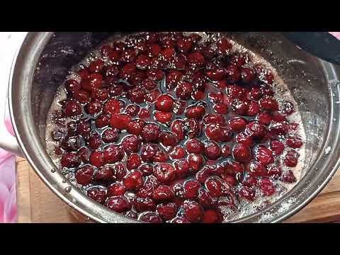 Видео: Вишневое варенье без косточек с целыми ягодами.
