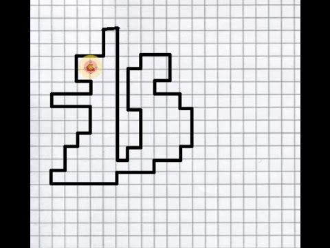 Видео: Белка (графический диктант по клеточкам), рисуем по клеточкам белочку