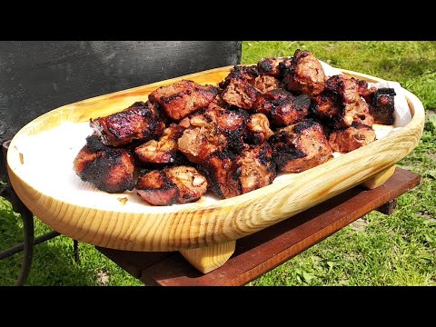 Видео: Тарелка для шашлыка / How to make a plate of wood