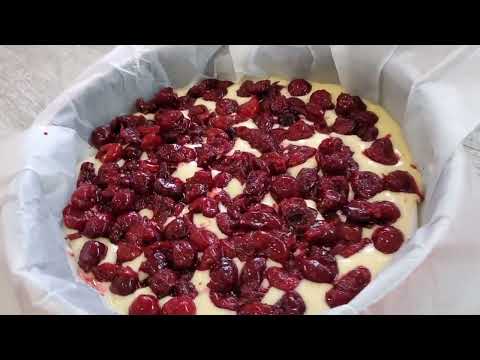 Видео: Вкусный домашний вишневый пирог! Гостям очень понравилось