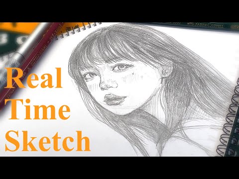 Видео: Рисование реалистичного портрета в реальном времени Звуки карандаша ASMR