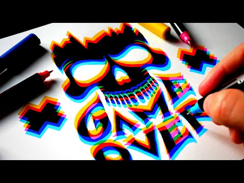 Видео: Как нарисовать ГЛИТЧ как БОСС *руководство по глитчу (шрифту)*
