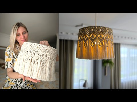 Видео: Обзор на абажур (люстру) макраме