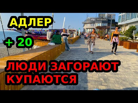 Видео: АДЛЕР | + 20 В НОЯБРЕ | ЛЮДИ ЗАГОРАЮТ И КУПАЮТСЯ | НОВАЯ АЛЕЯ НА РОМАШЕК | ПЛЯЖ ЛАЗУРЬ ОГОНЕК