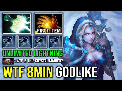 Видео: WTF 8Min Godlike Первый предмет Midas Super Rich Unlimited Lightning Max Speed ​​Crystal Maiden D...