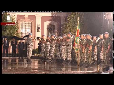Видео: Тържествена заря-проверка по повод 129 години от Съединението на България - 06.09.2014