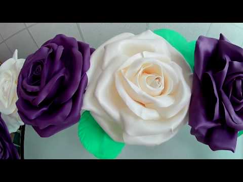 Видео: Роза из изолона (для арки,картины или декора стен)