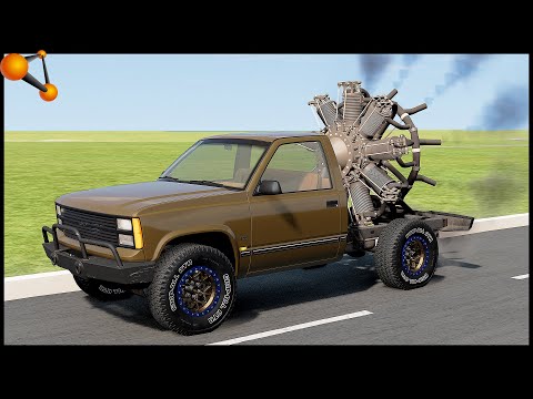 Видео: МОТОР От САМОЛЕТА В МАШИНУ! Полетит? - BeamNg Drive