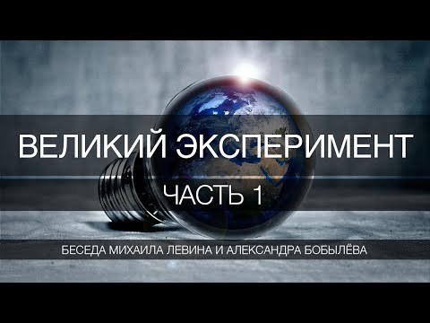 Видео: Великий эксперимент, часть 1  //  беседа Михаила Левина с Александром Бобылёвым