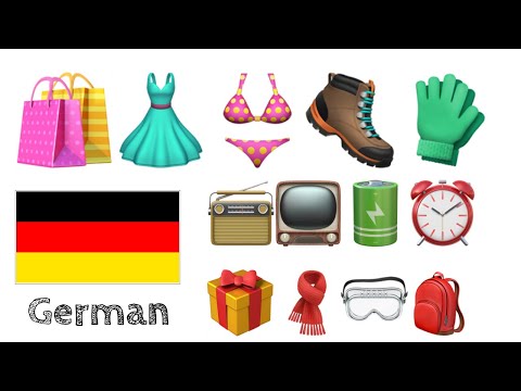 Видео: 50 предложений - Немецкий  + Emoji -  🛍👒🥾🧦📸