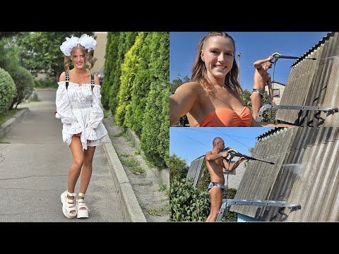 Видео: Я календарь переверну... Моем крышу на даче кёрхером