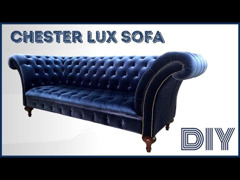 Видео: Как сделать ДИВАН ЧЕСТЕР без швейной машинки / How to make a SOFA CHESTER without a sewing machine