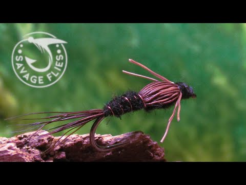 Видео: Вязание мушек для черного бобра AP (схема нимфы Энди Пуйана)