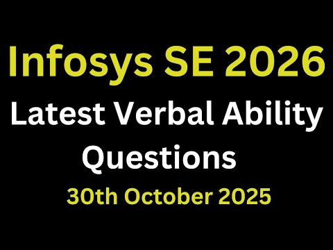 Видео: Обсуждаются последние вопросы Infosys по вербальным способностям (выпуск 2026 г.) | Вопросы по ан...